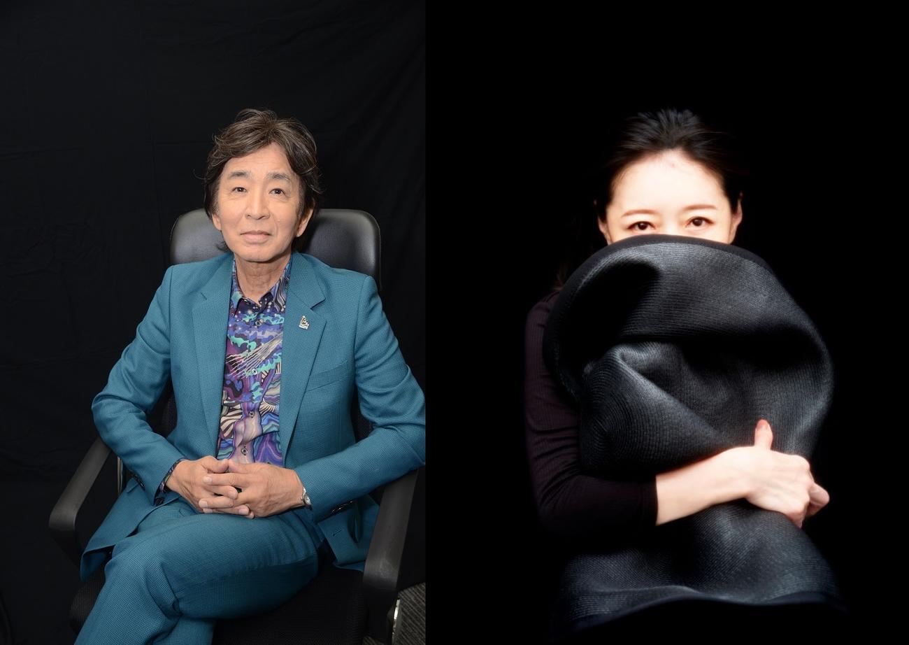 中森明菜（右）と林哲司