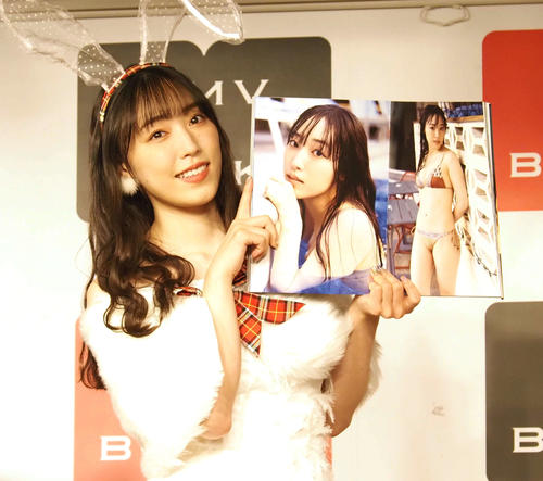 写真集「LAST SCENE」発売記念イベントを開催したモーニング娘。’23譜久村聖(撮影・遠藤尚子)