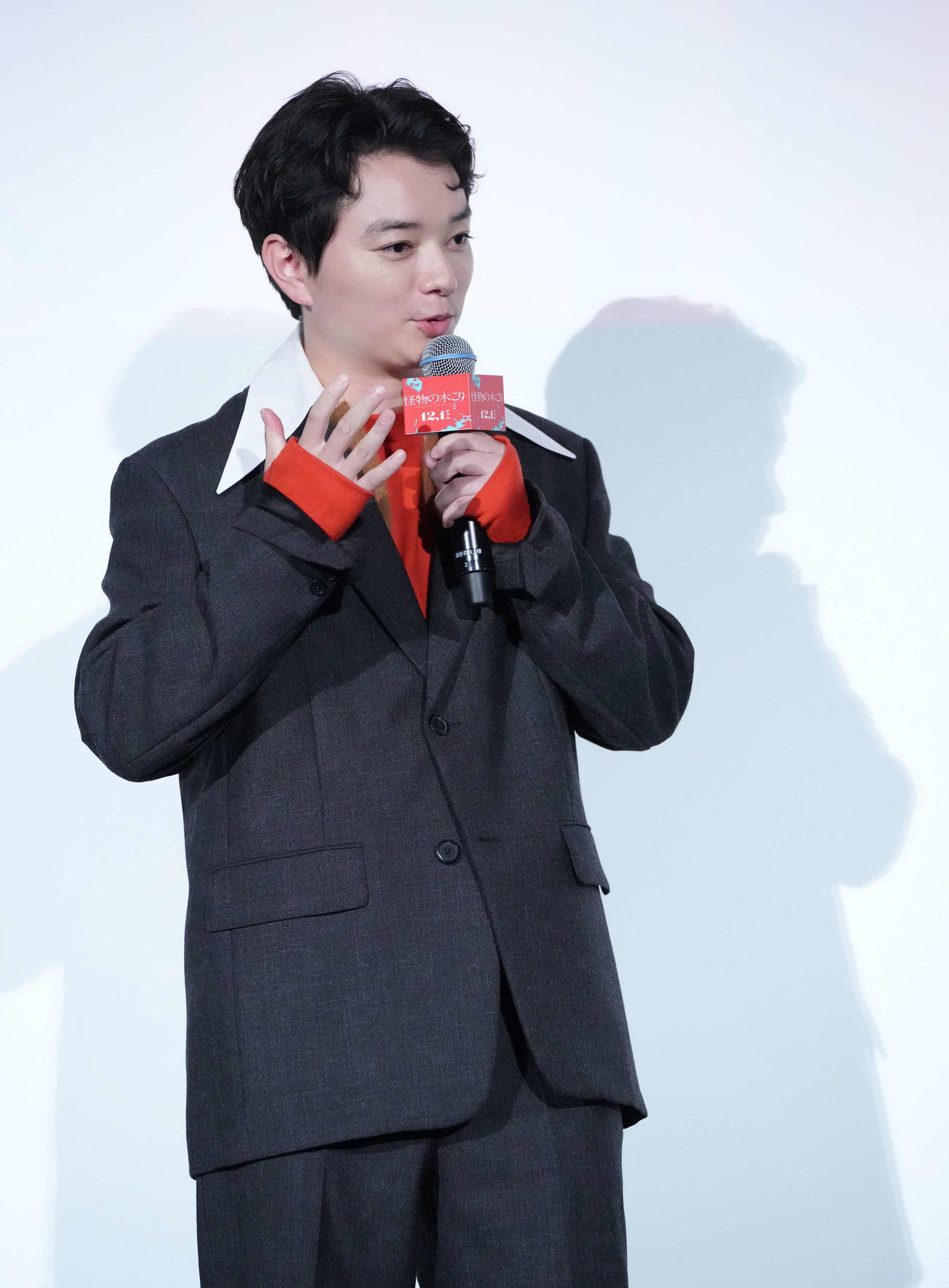 映画「怪物の木こり」の東京国際映画祭ジャパンプレミアに臨む染谷将太（撮影・小沢裕）