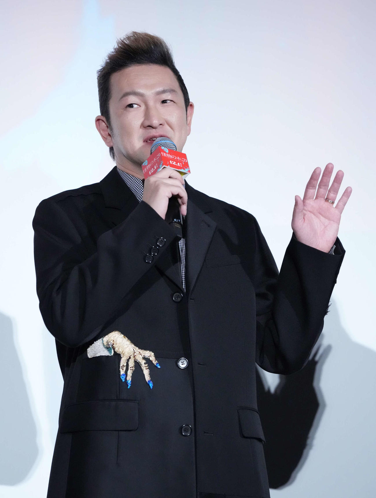 映画「怪物の木こり」の東京国際映画祭ジャパンプレミアに臨む中村獅童（撮影・小沢裕）