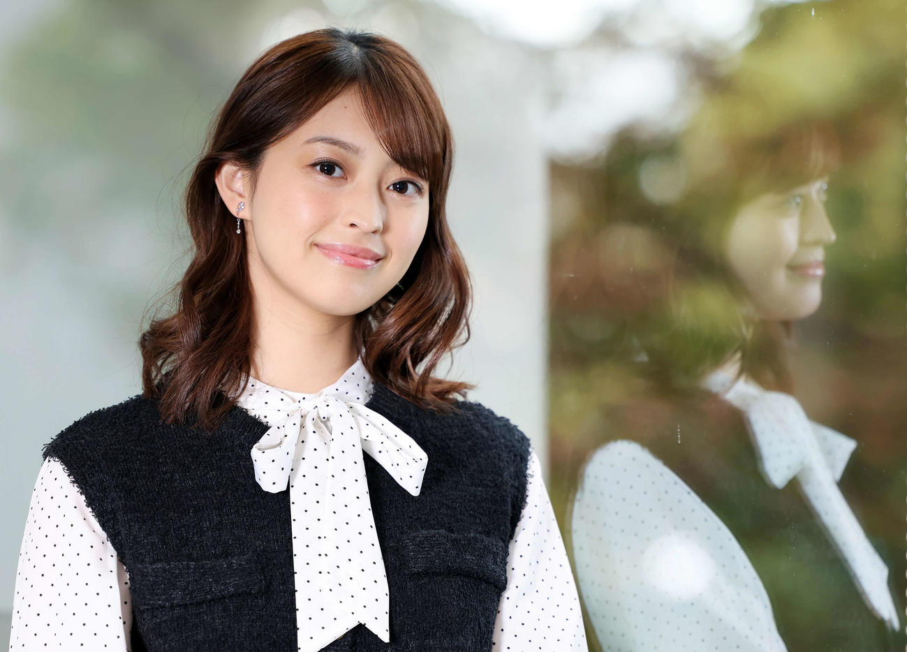透明感の中に芯の強さを感じる石川萌香（撮影・浅見桂子）