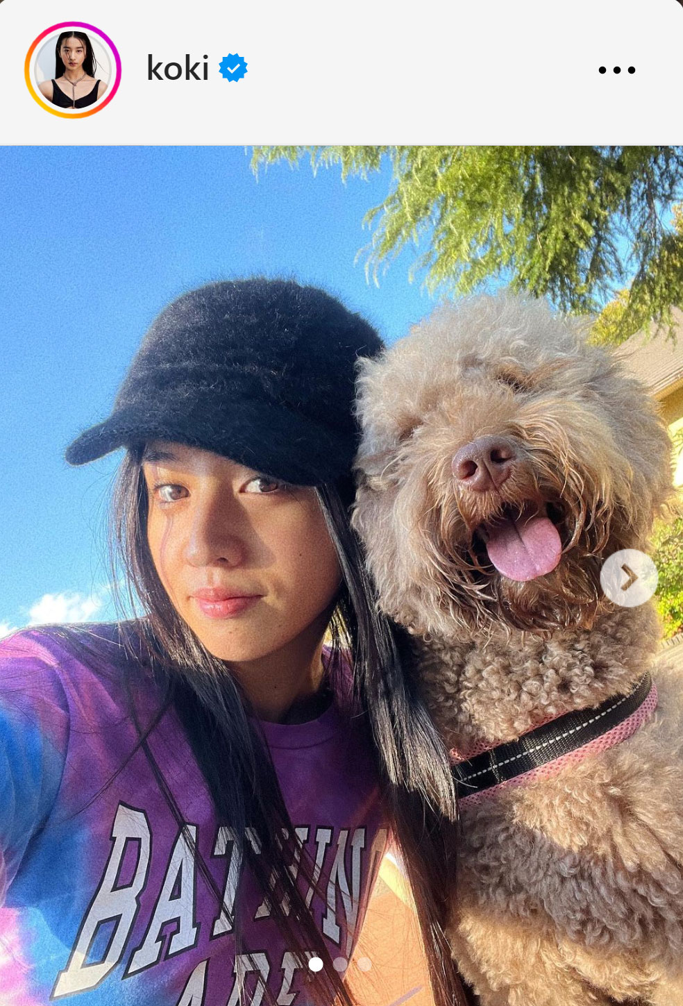 Koki，のインスタグラムから