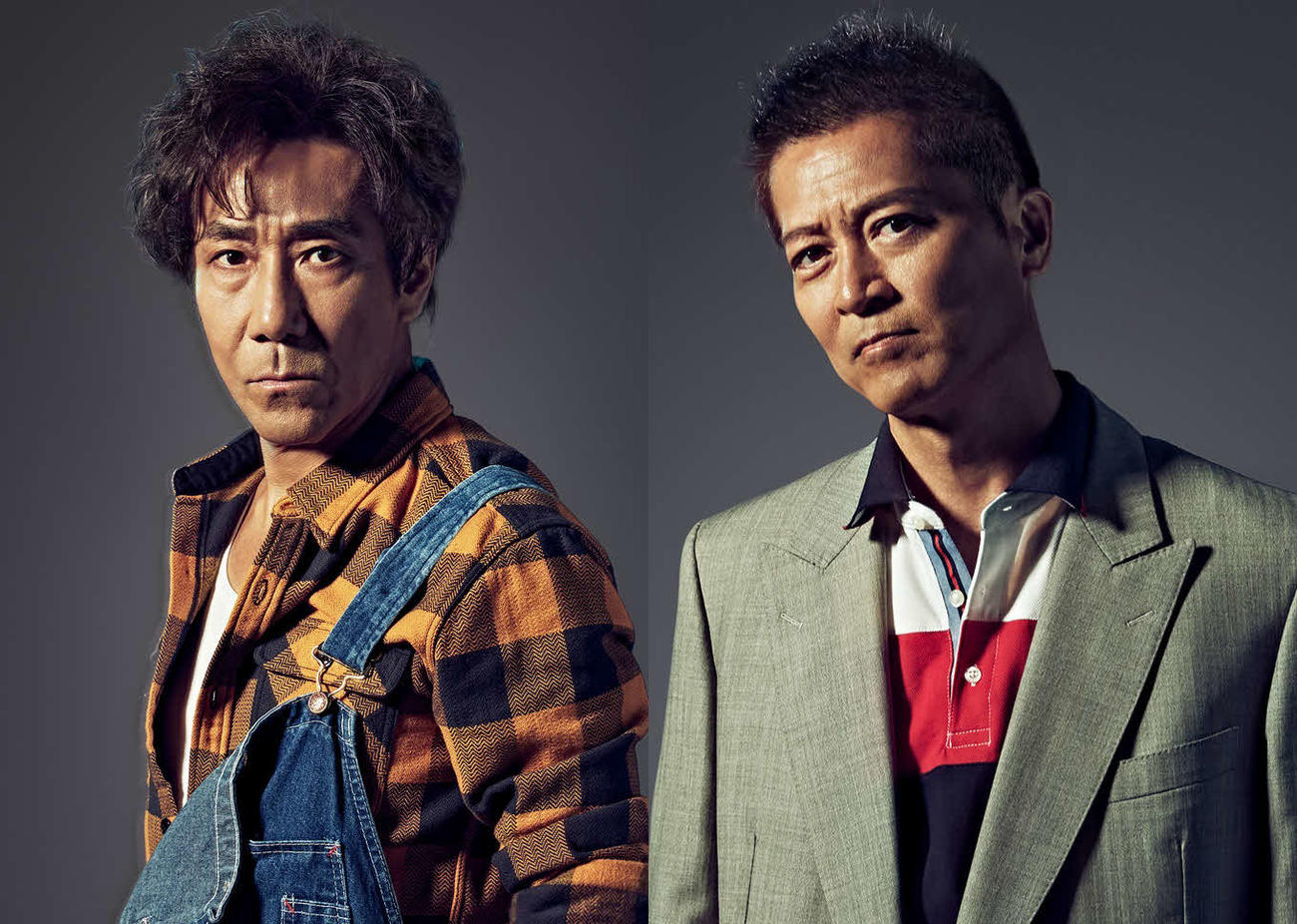 「儚き光のラプソディ」に出演する左から岸谷五朗、寺脇康文