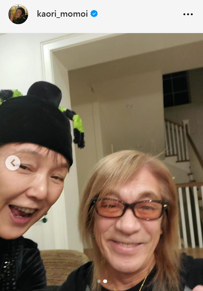 桃井かおりとB’z松本孝弘（桃井かおりのインスタグラムから）