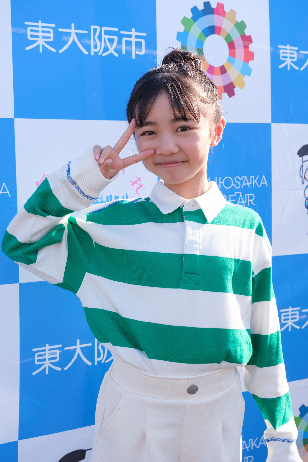 東大阪市のイベントにタガ￥シャツ姿で登場した浅田芭路