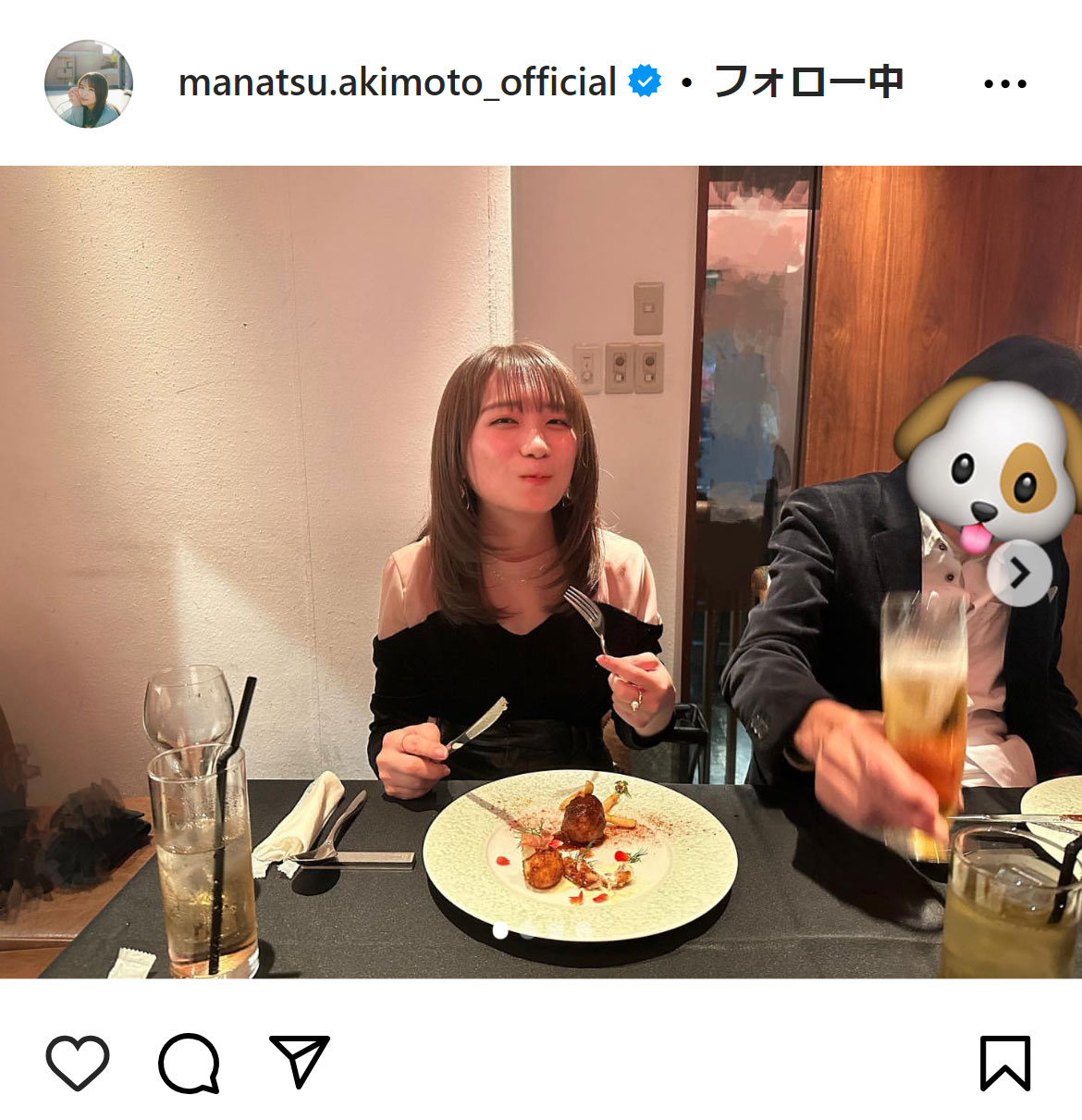 秋元真夏のインスタグラムから