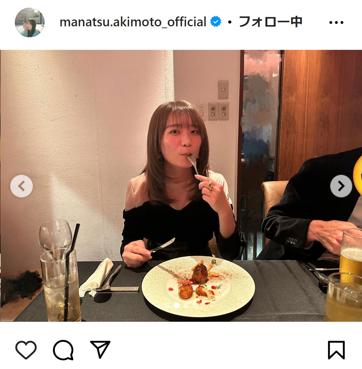 秋元真夏のインスタグラムから