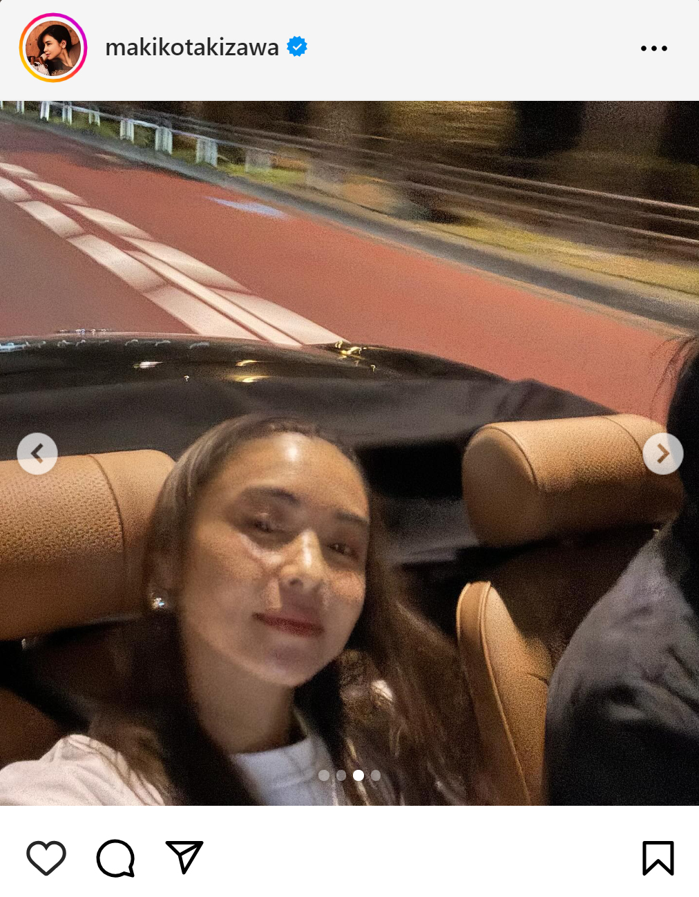 滝沢眞規子のインスタグラムから
