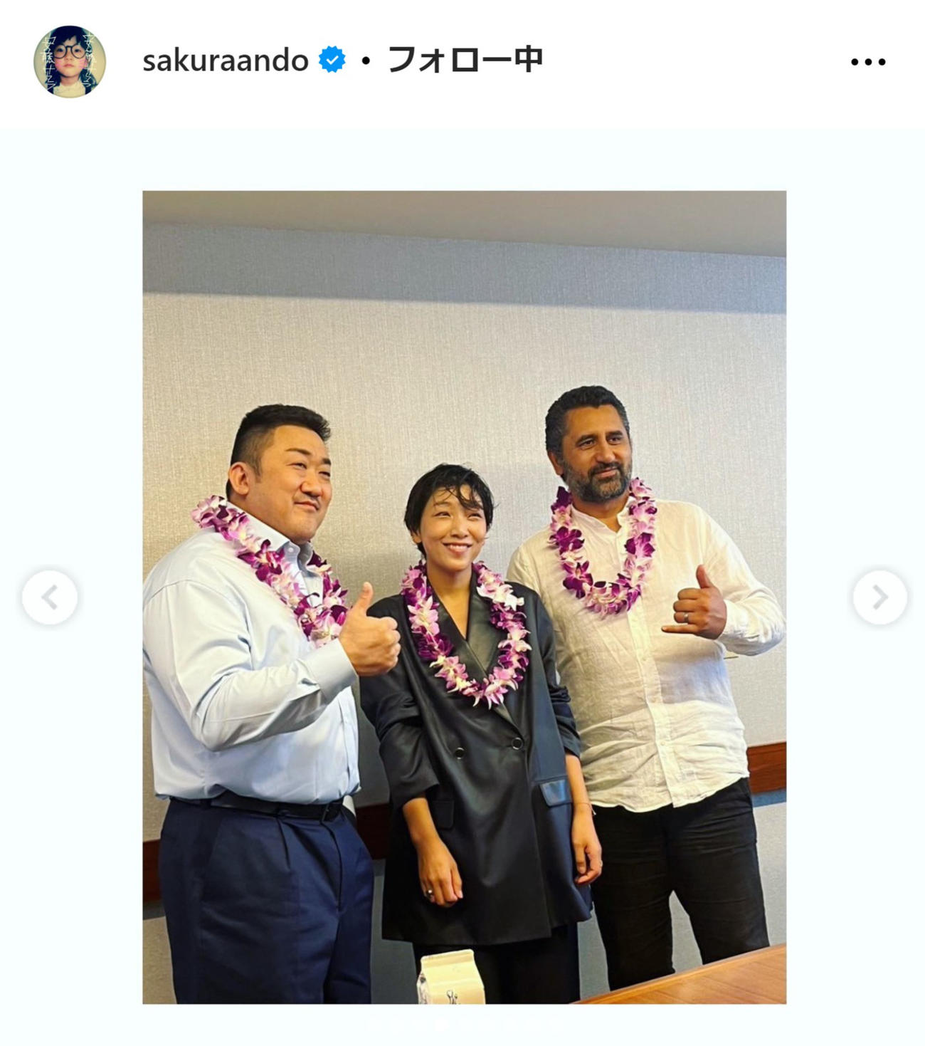 安藤サクラのインスタグラムから