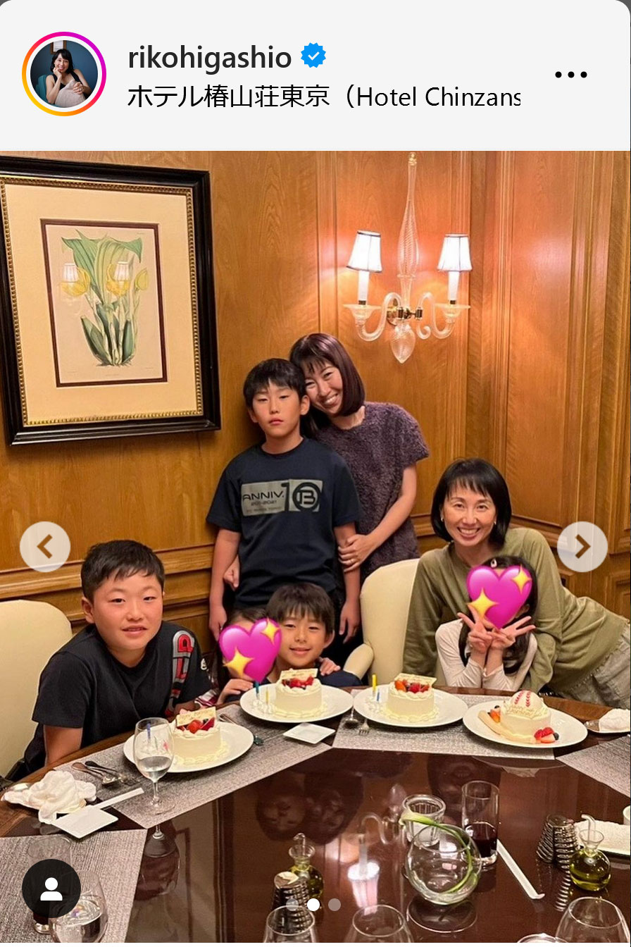 東尾理子のインスタグラムから