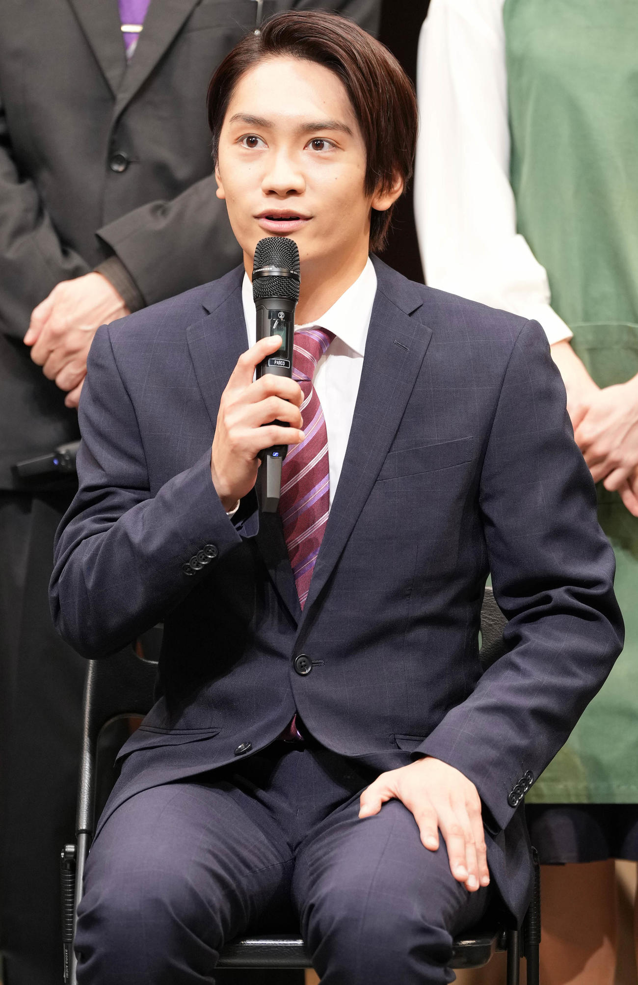 「月とシネマ　2023」初日前会見で話す藤原丈一郎（撮影・鈴木みどり）
