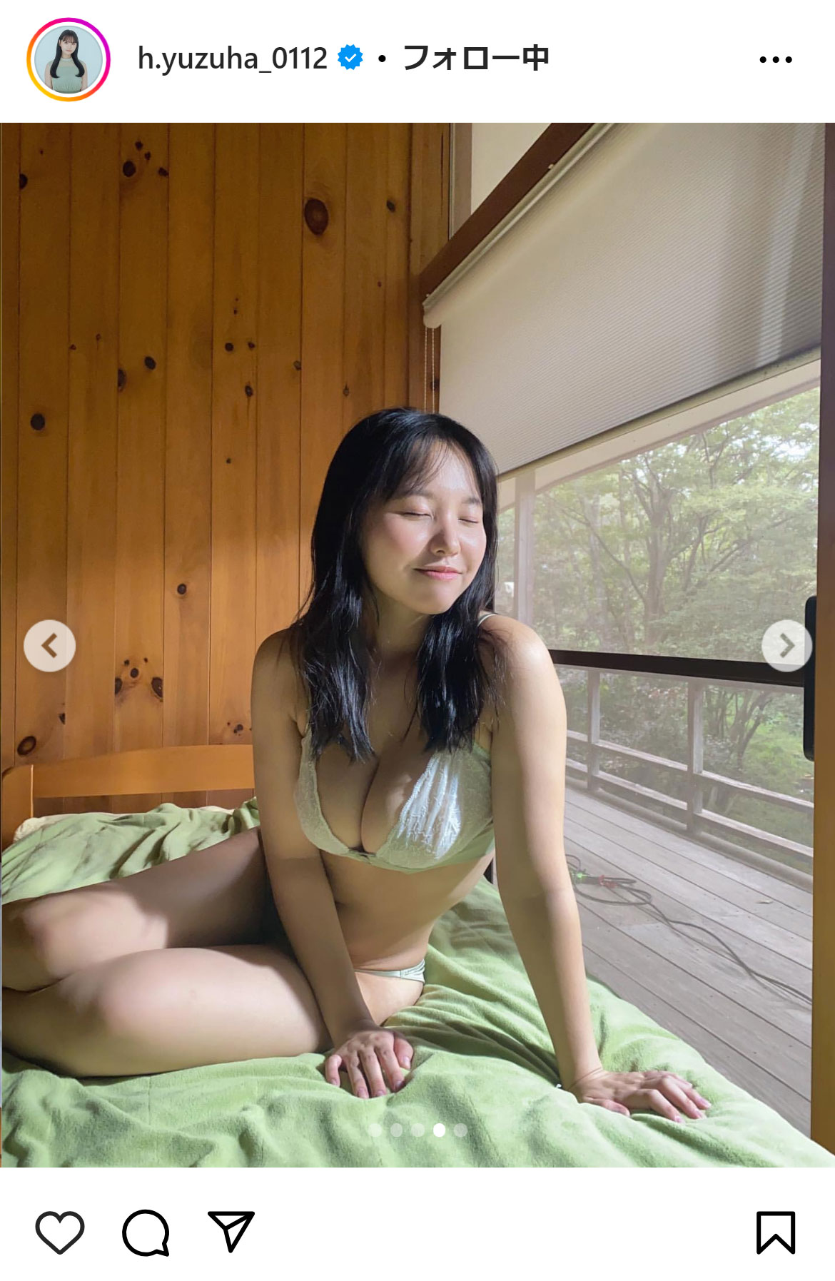 本郷柚巴のインスタグラムから