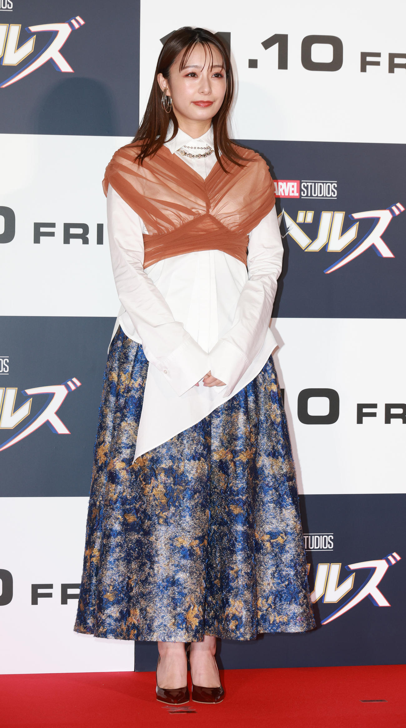 映画「マーベルズ」ジャパンプレミアイベントに参加した宇垣美里（撮影・中島郁夫）