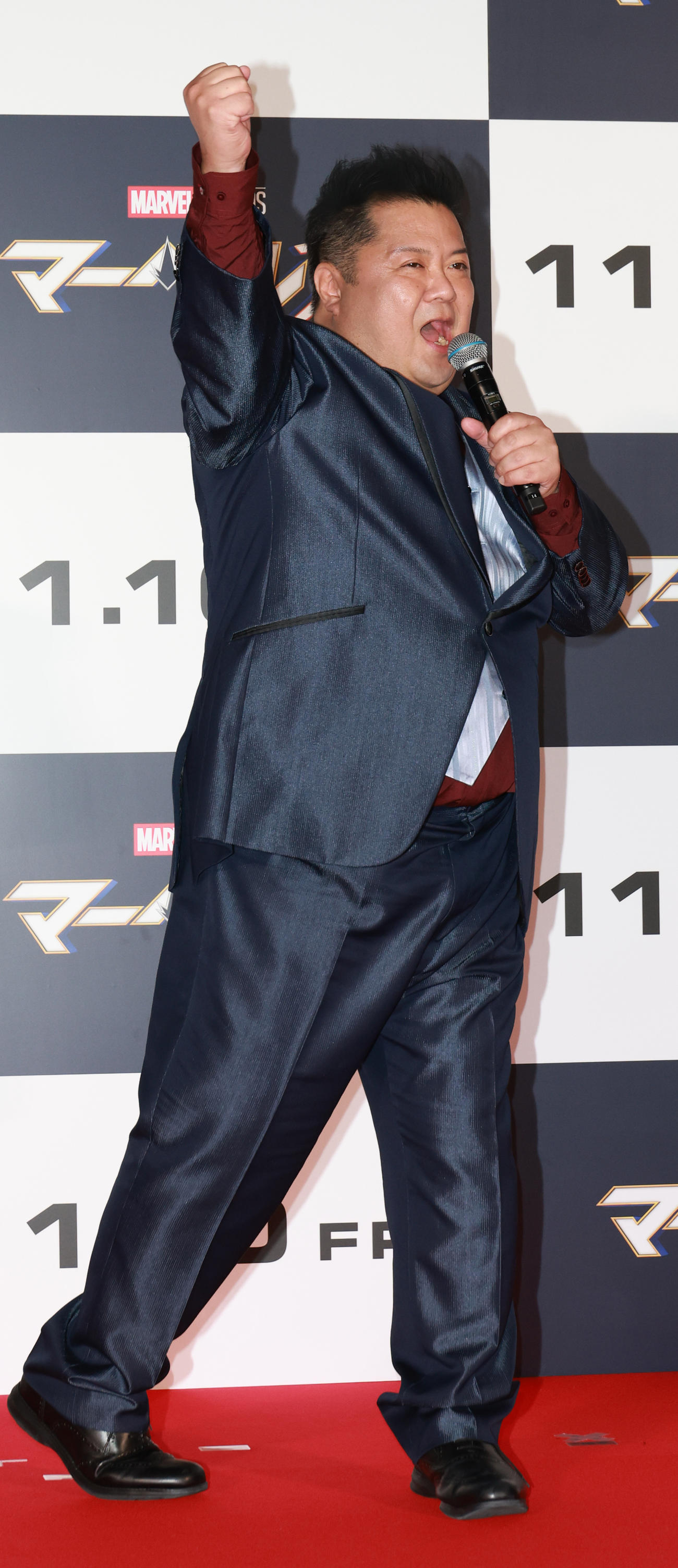 映画「マーベルズ」ジャパンプレミアイベントに参加した小杉竜一（撮影・中島郁夫）