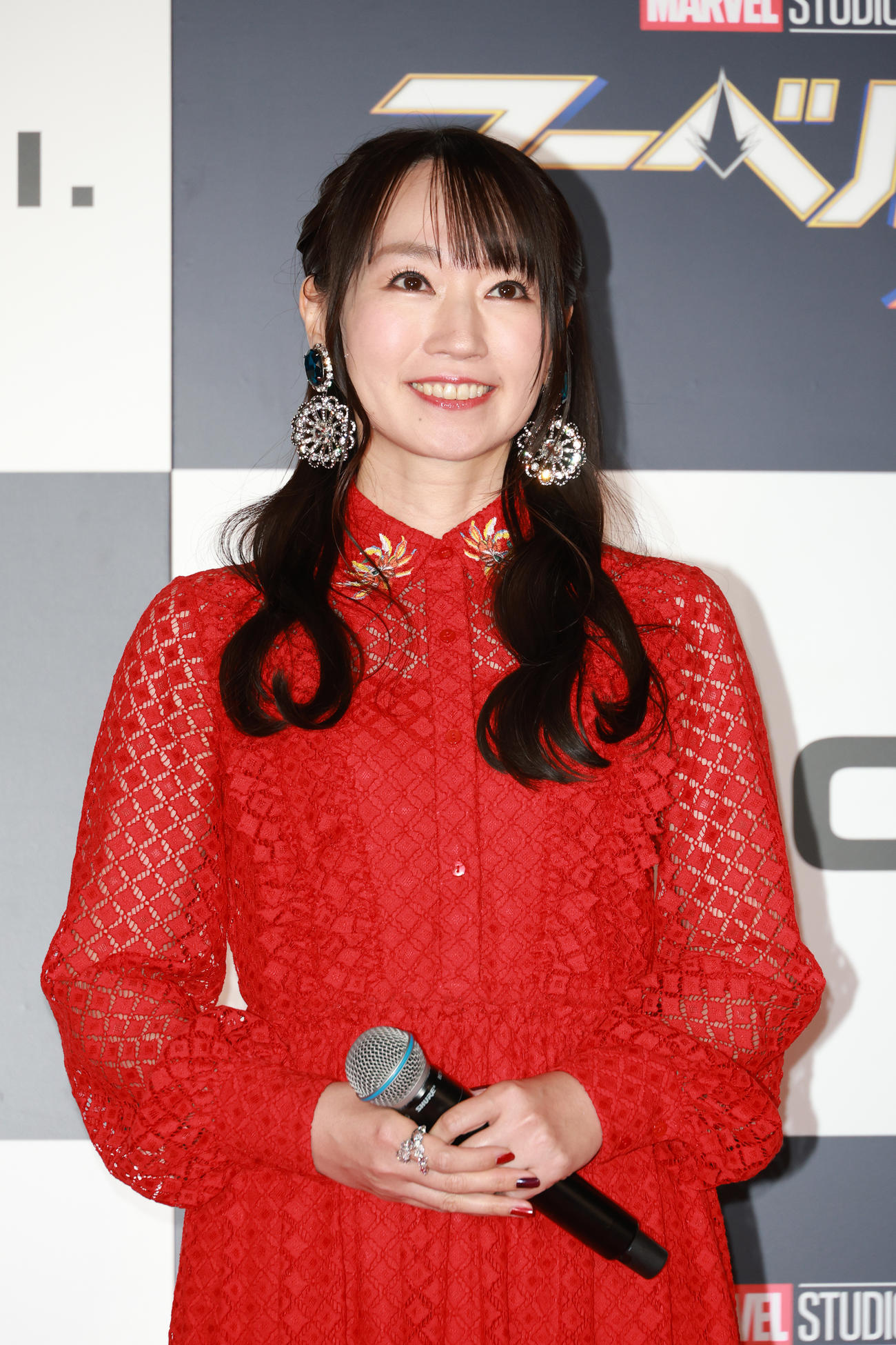 映画「マーベルズ」ジャパンプレミアイベントに参加した水樹奈々（撮影・中島郁夫）
