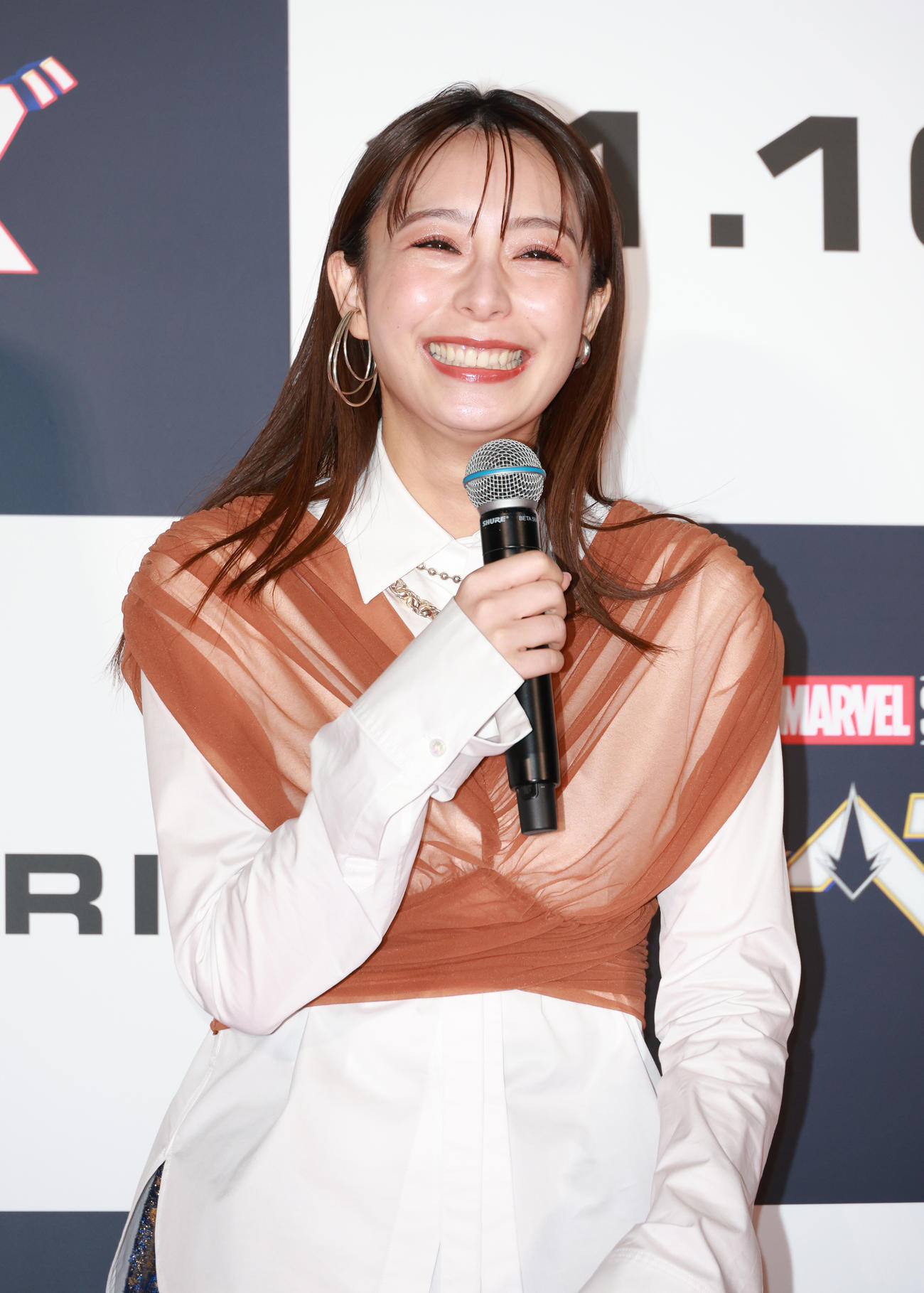 映画「マーベルズ」ジャパンプレミアイベントに参加した宇垣美里（撮影・中島郁夫）