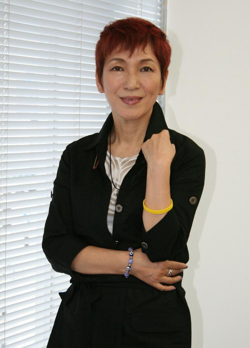チャリティーリストバンドを手に「夕張のために何かできることを」と語った大橋純子（2007年7月17日撮影）