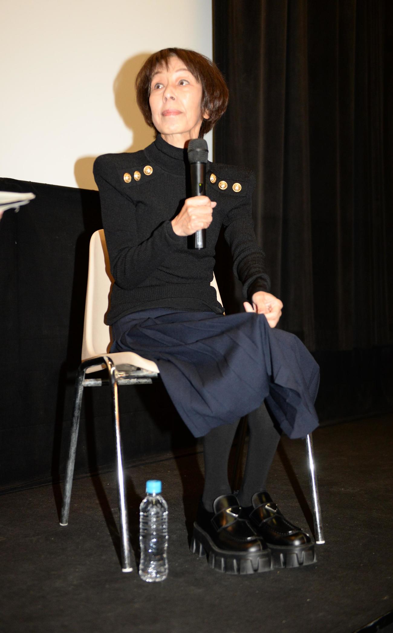 映画監督鈴木清順さんの生誕100年を記念した代表作「ツィゴイネルワイゼン」の上映会でトークイベントを行った大楠道代