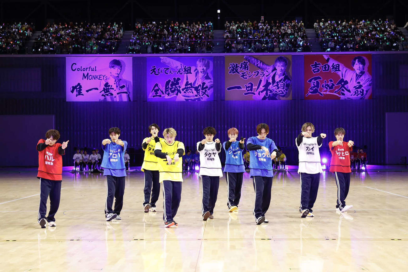 芸能事務所スターダストプロモーション所属の男性アーティスト集団「EBiDAN」の第3回大運動会に参加したメンバー