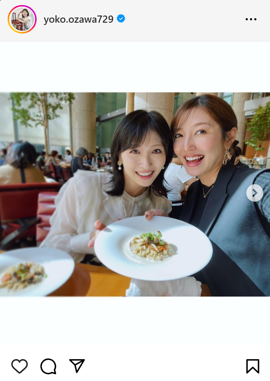 小澤陽子アナのインスタグラムから