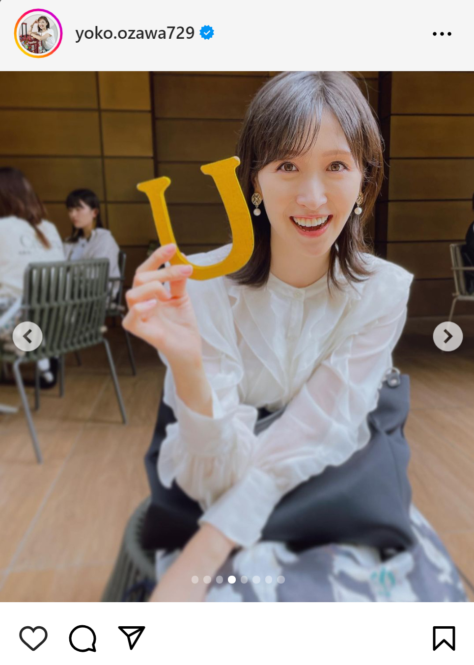 小澤陽子アナのインスタグラムから