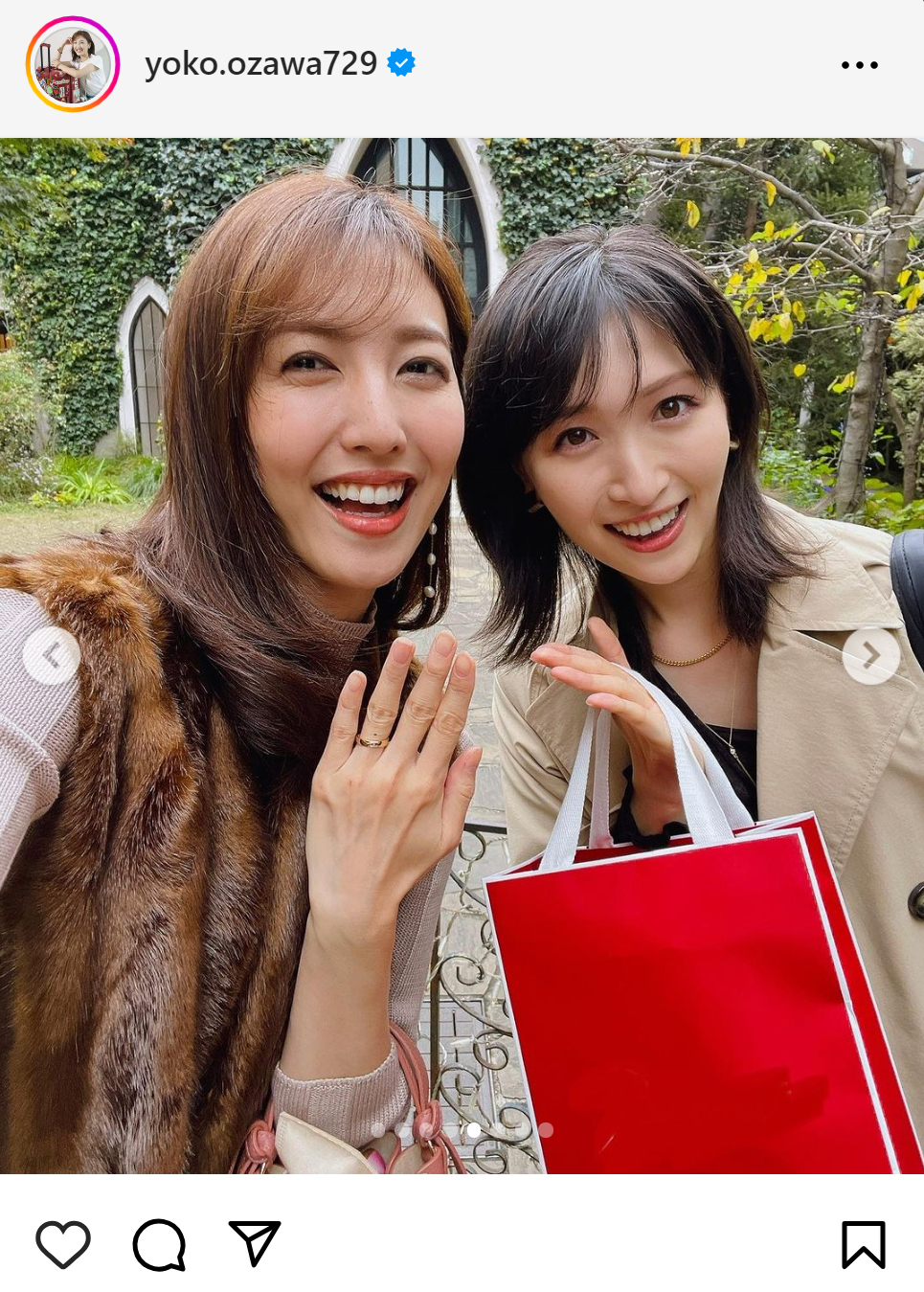 小澤陽子アナのインスタグラムから