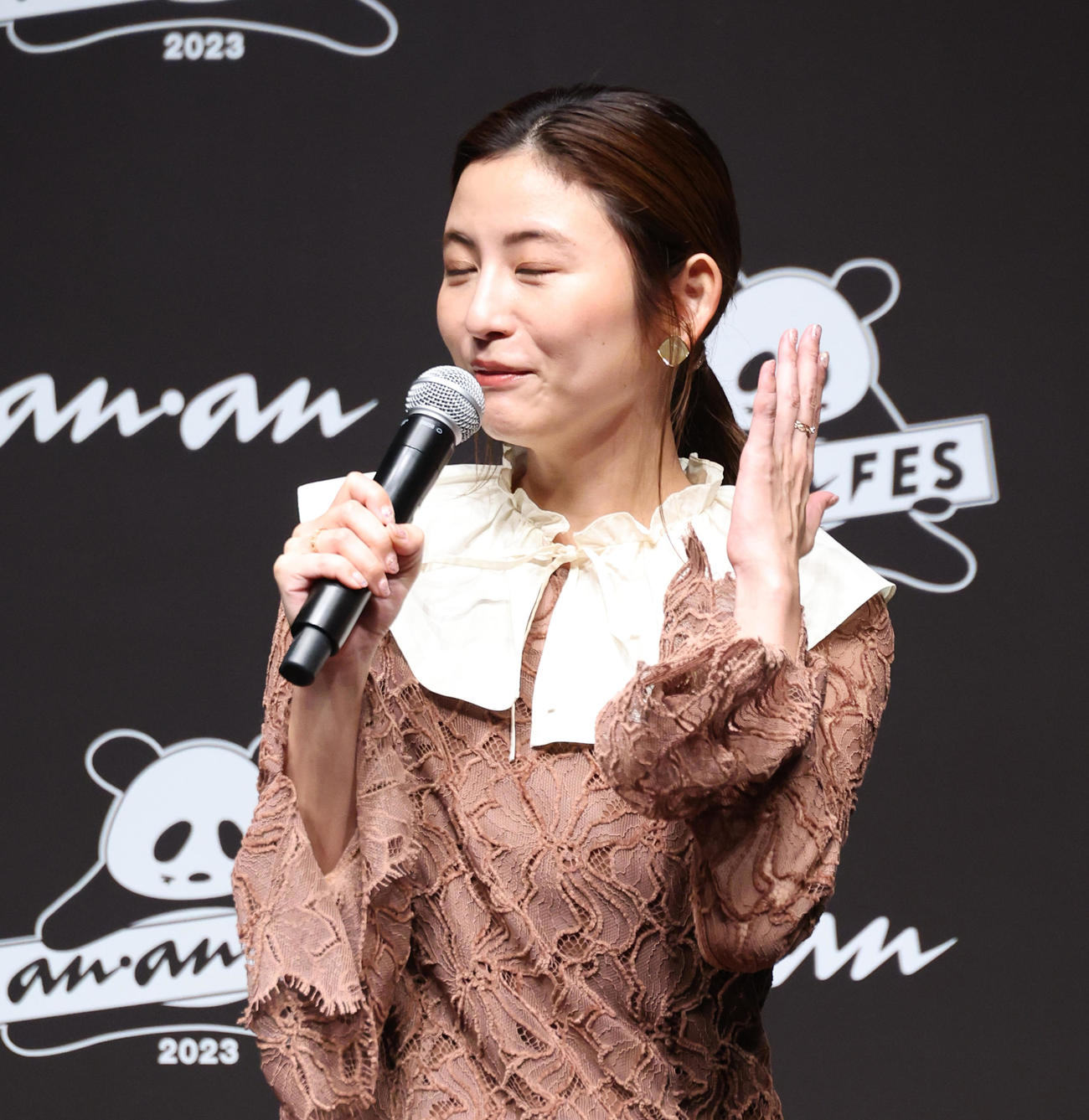 「anan TALK STAGE」に参加した宇賀なつみ（撮影・中島郁夫）