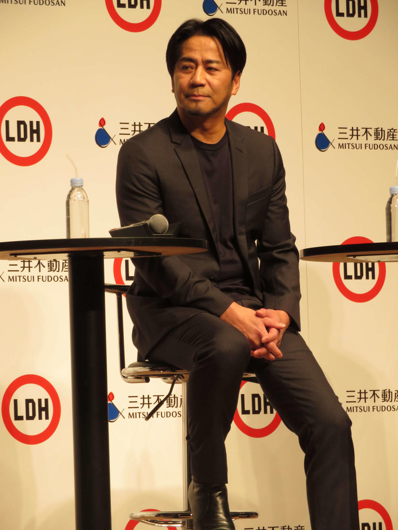 株式会社LDH JAPANと三井不動産株式会社による記者発表会に出席したEXILEのHIRO