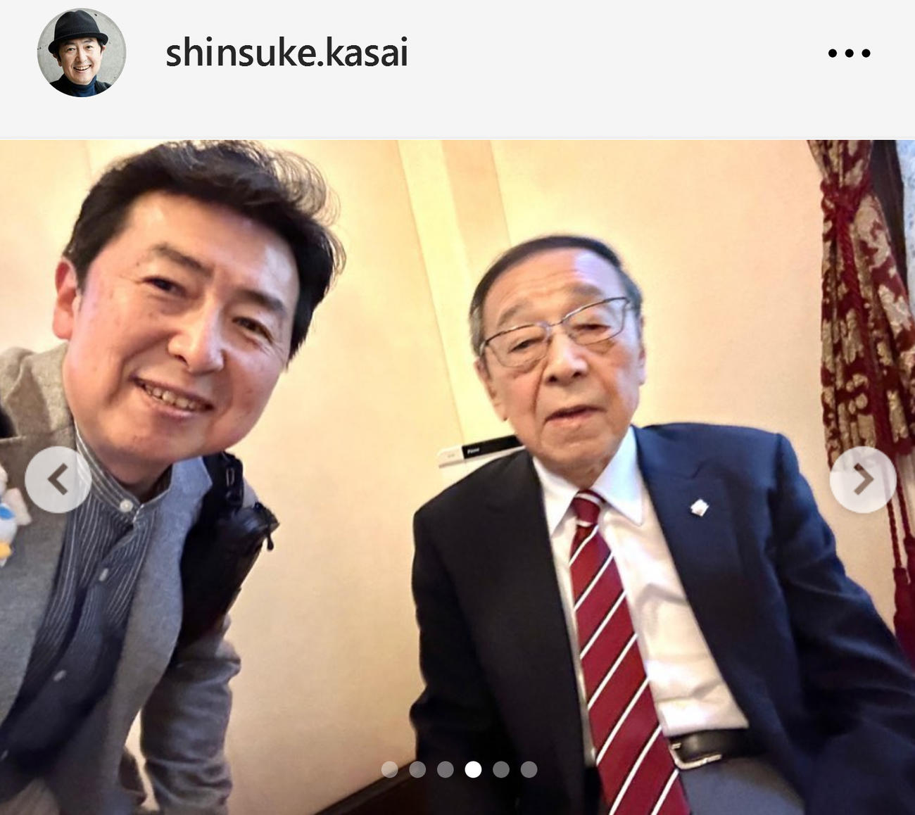 笠井信輔のインスタグラムから