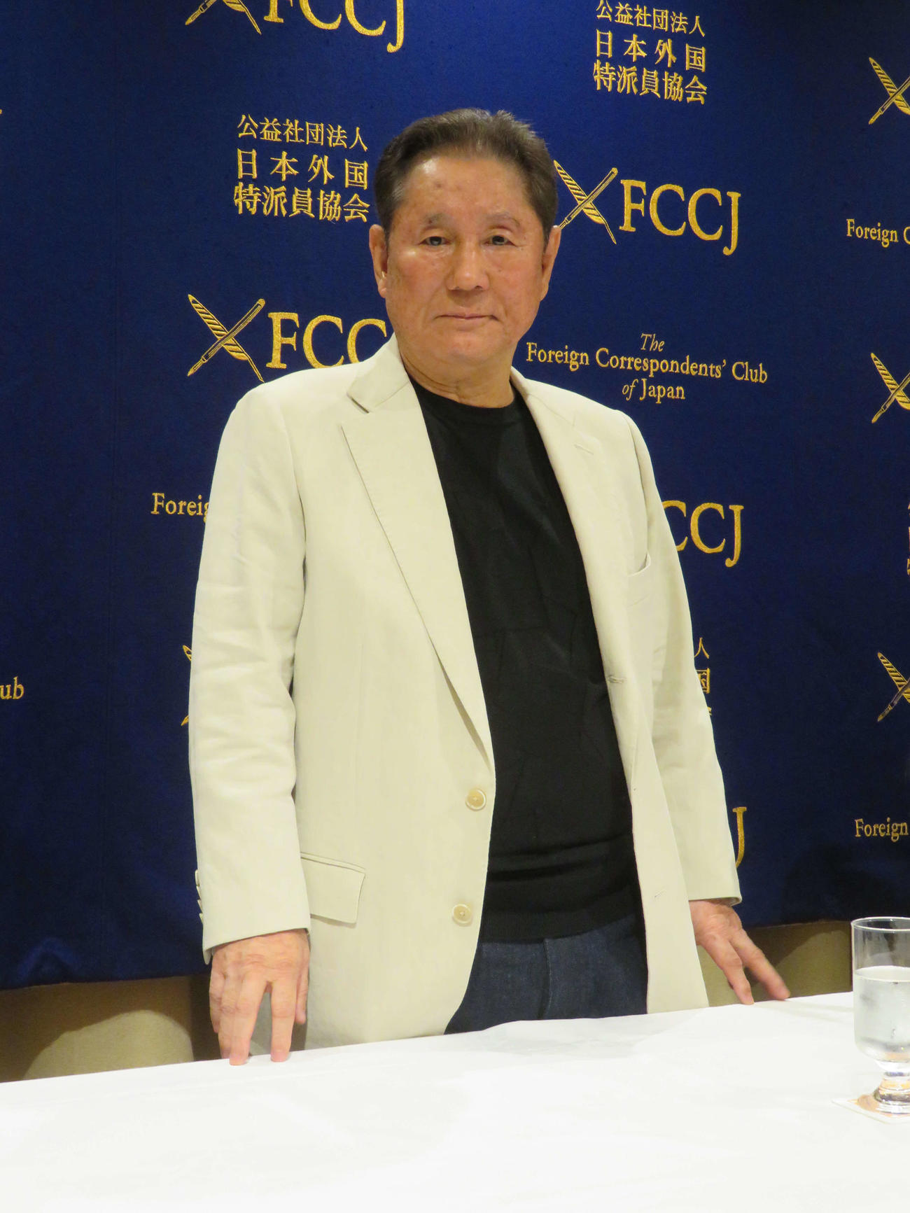 日本外国特派員協会で会見を開いた北野武監督（撮影・村上幸将）
