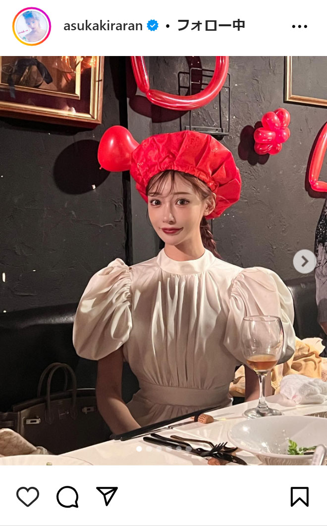 明日花キララのインスタグラムから