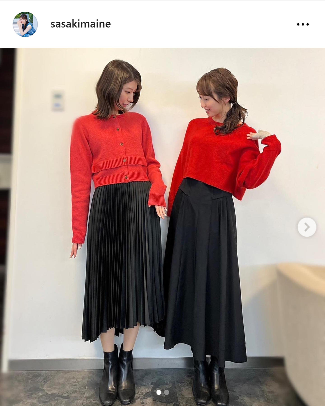 TBS佐々木舞音アナのインスタグラムから