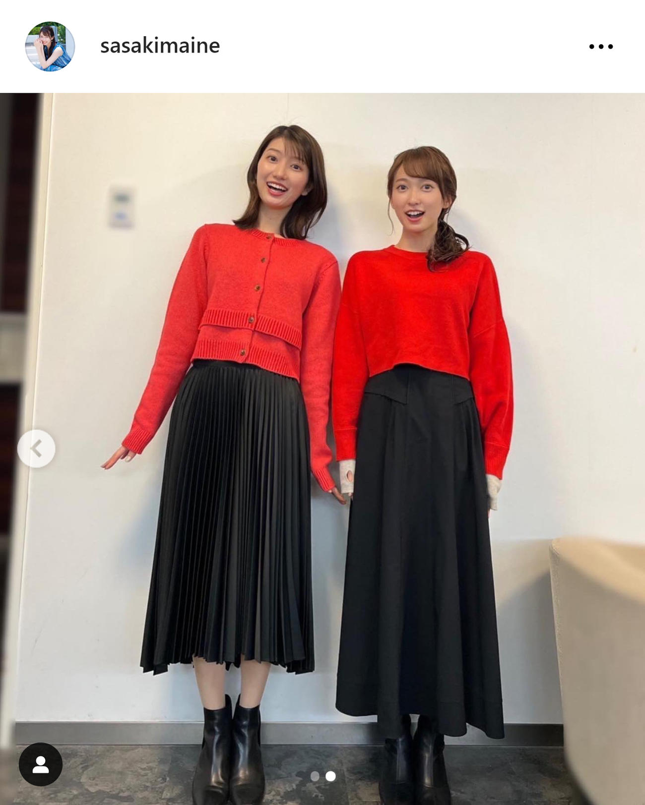 TBS佐々木舞音アナのインスタグラムから