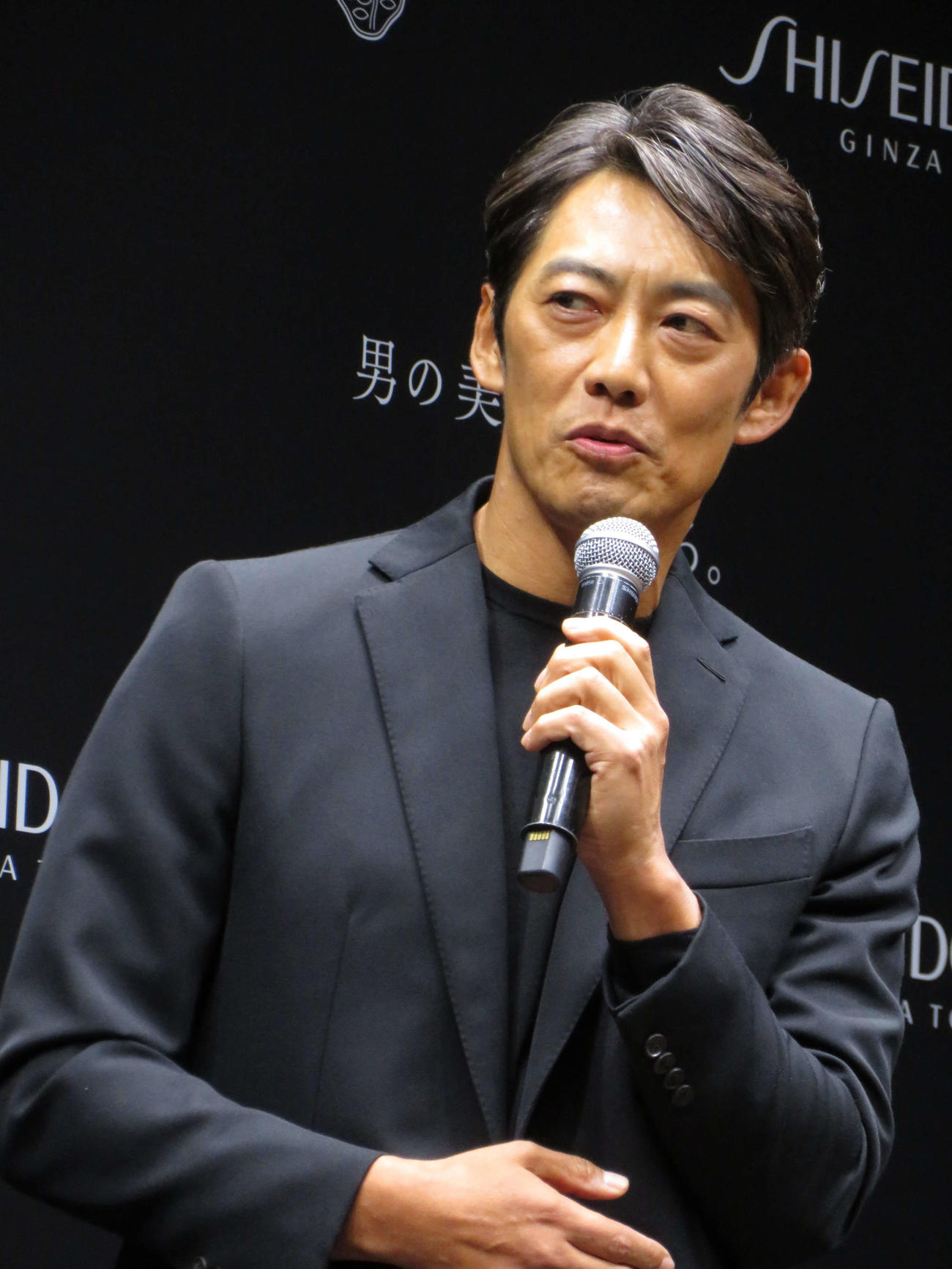 資生堂の男性向け化粧品ブランド「SHISEIDO MEN」の新プロモーション発表会に参加した反町隆史