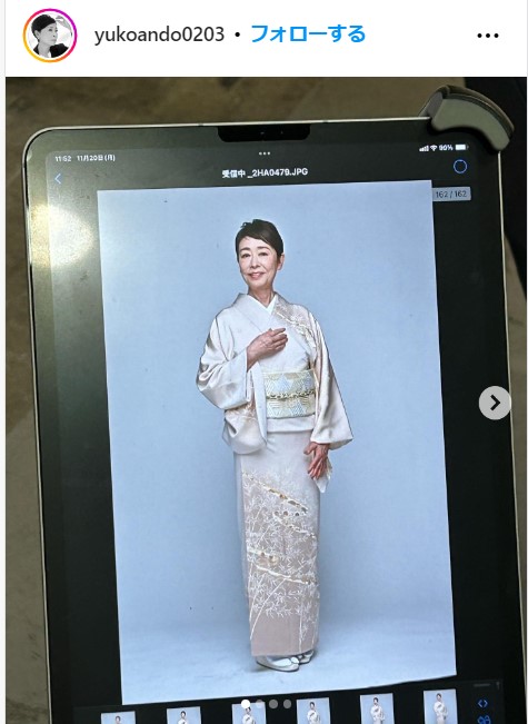 安藤優子の公式インスタグラムから