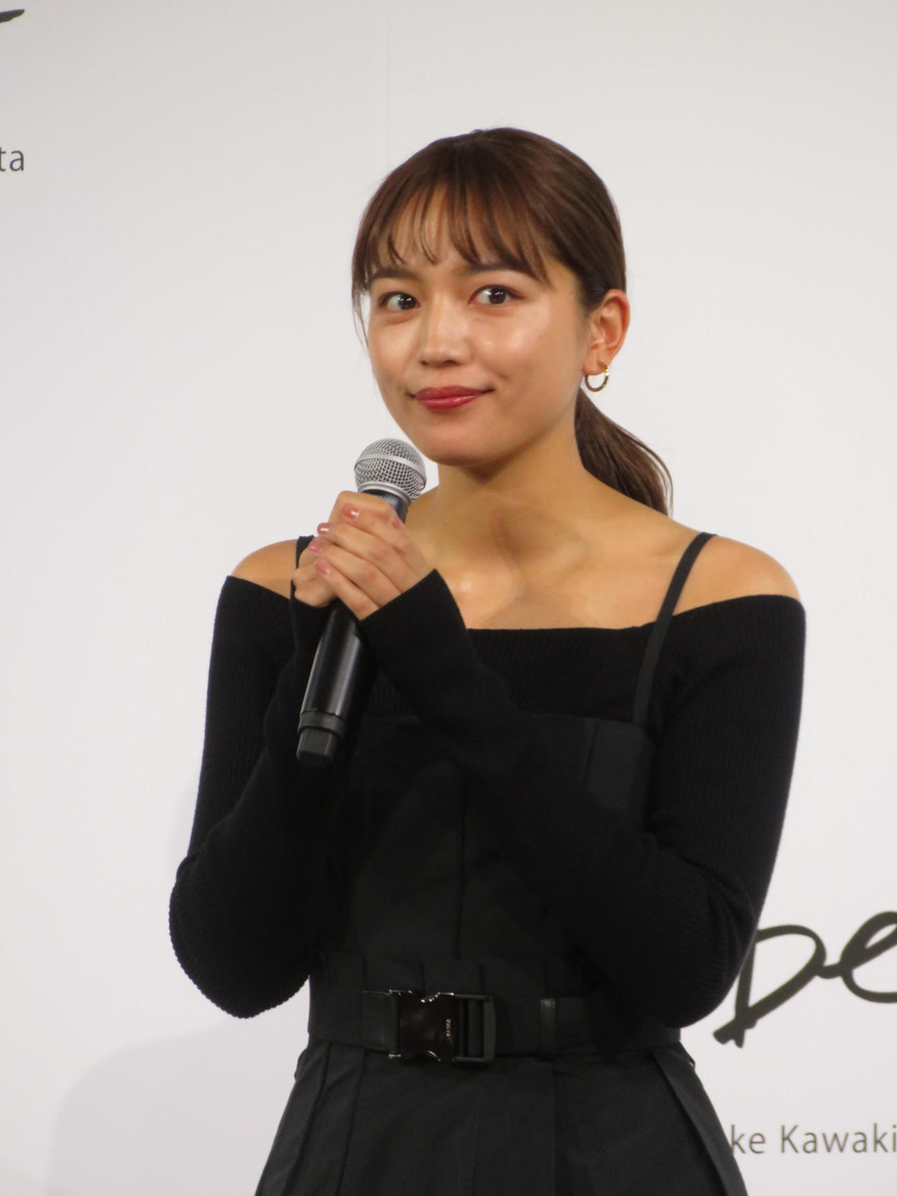 「＆be」コスメプロデュース発表会に登壇した川口春奈（撮影・村上幸将）
