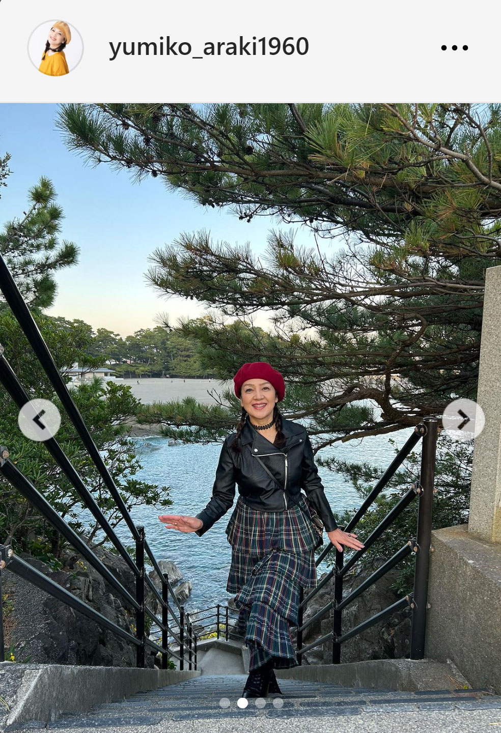 荒木由美子のインスタグラムから
