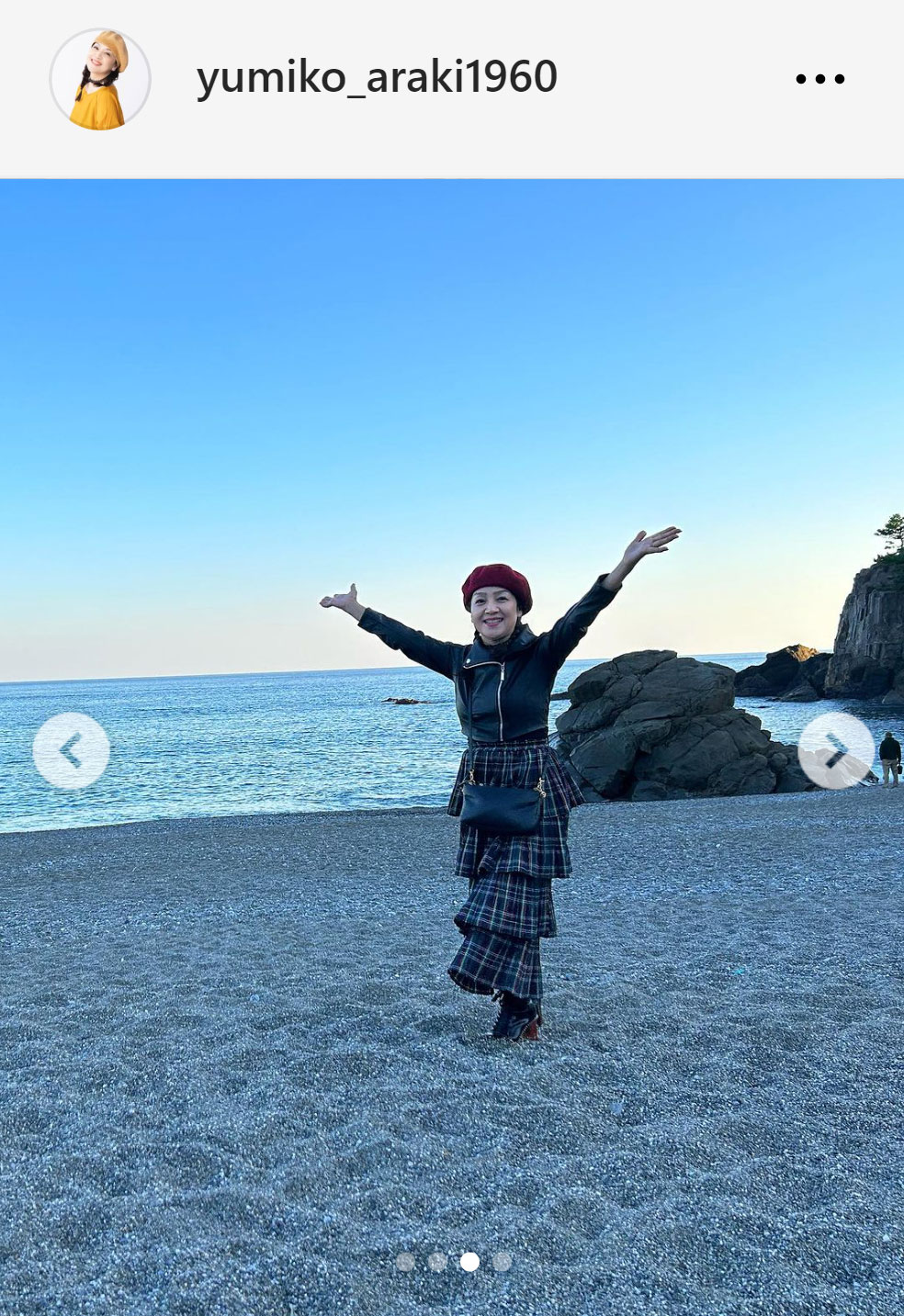 荒木由美子のインスタグラムから