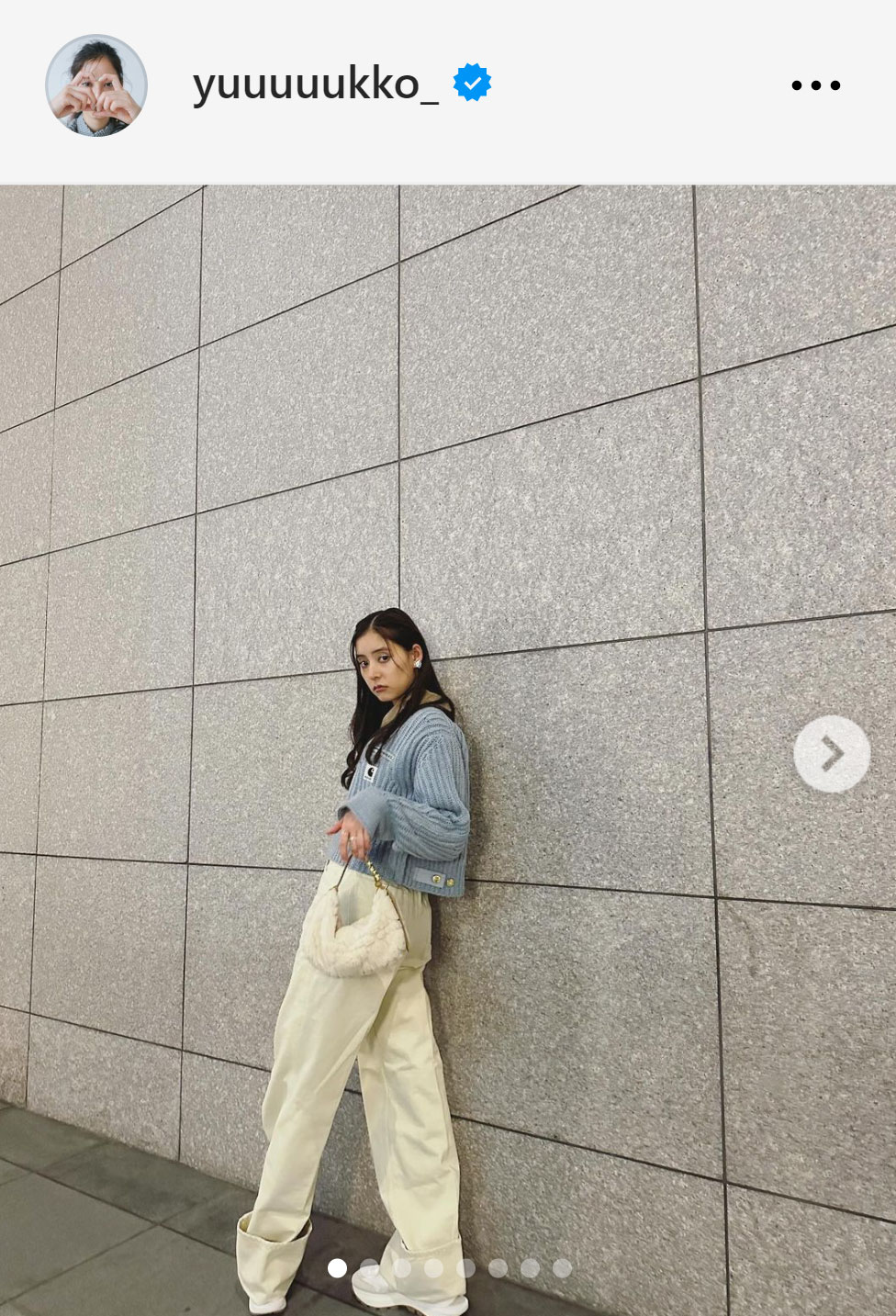新木優子のインスタグラムから
