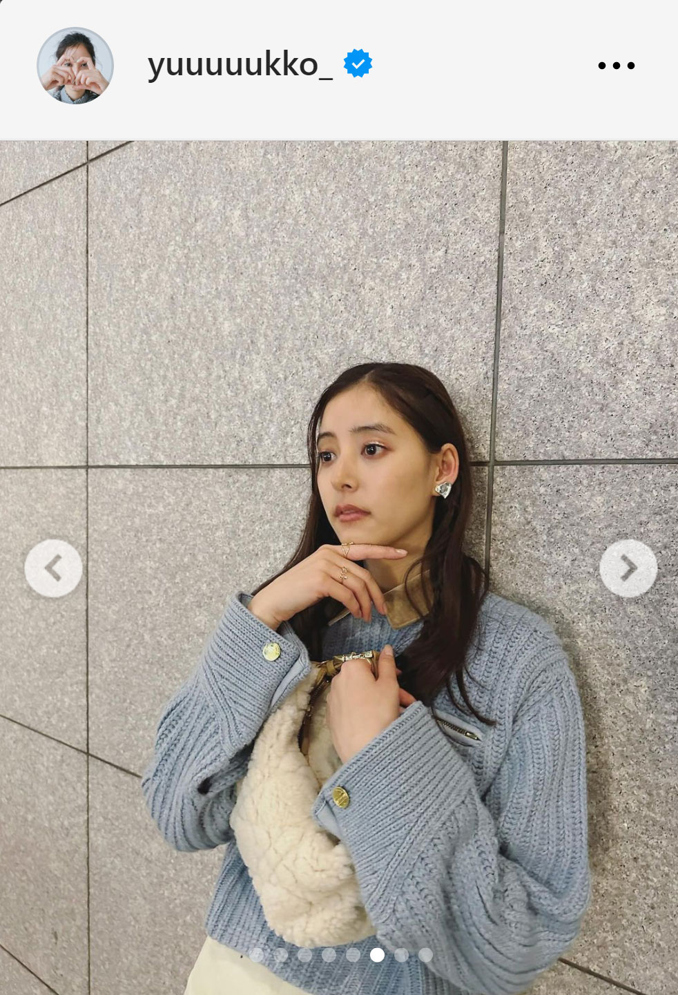 新木優子のインスタグラムから