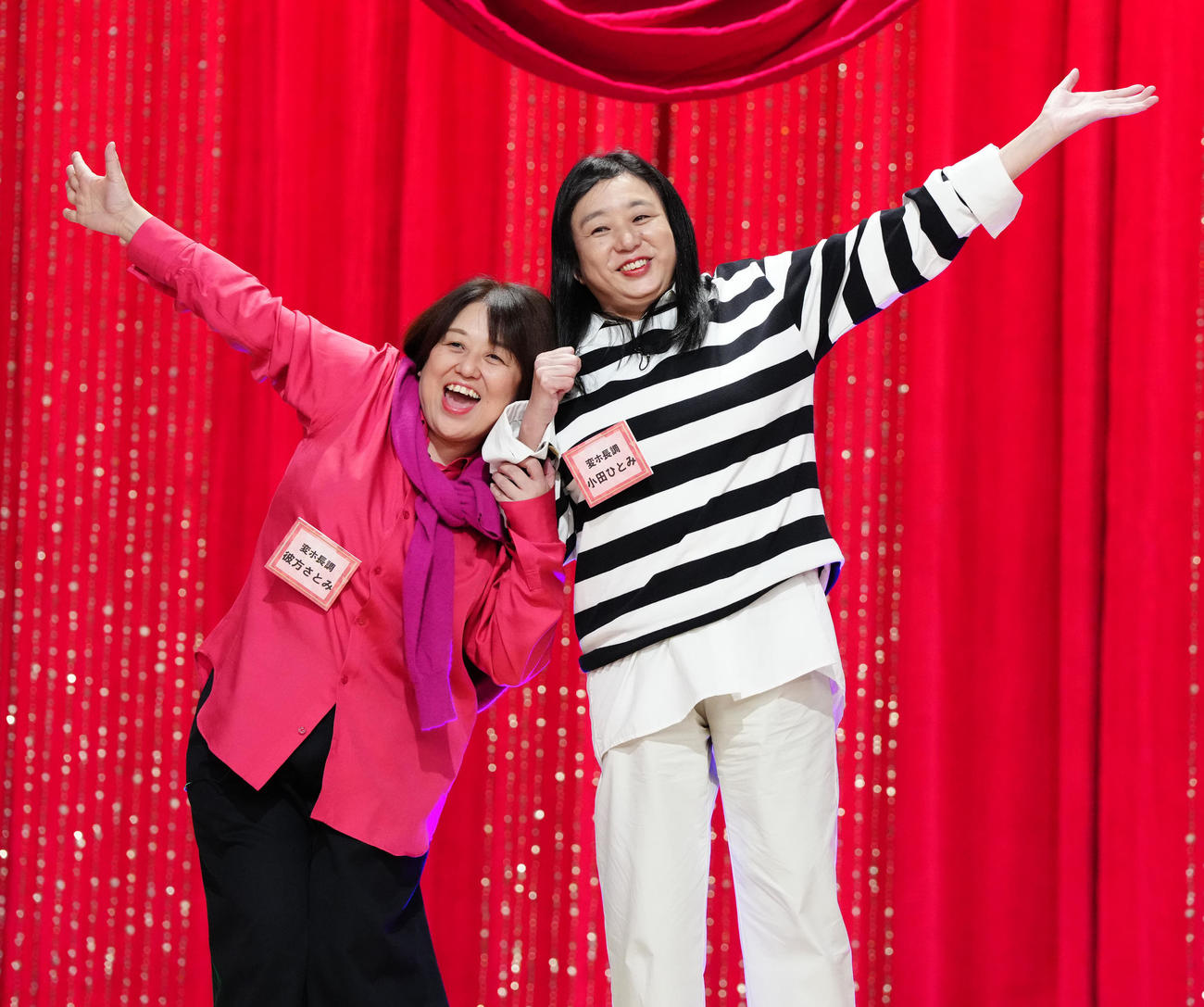 「女芸人No．1決定戦　THE W 2023」の決勝に進出した変ホ長調の彼方さとみ（左）と小田ひとみ（撮影・江口和貴）