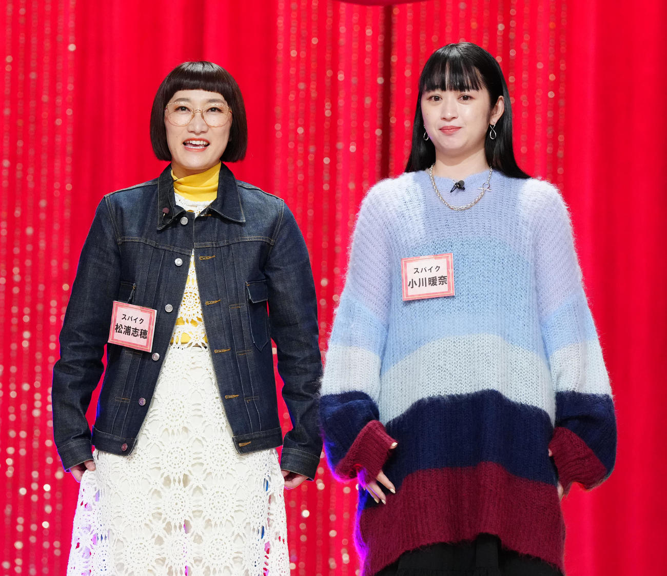 「女芸人No．1決定戦　THE W 2023」の決勝に進出したスパイクの松浦志穂（左）と小川暖奈（撮影・江口和貴）