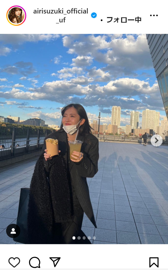 鈴木愛理のインスタグラムから