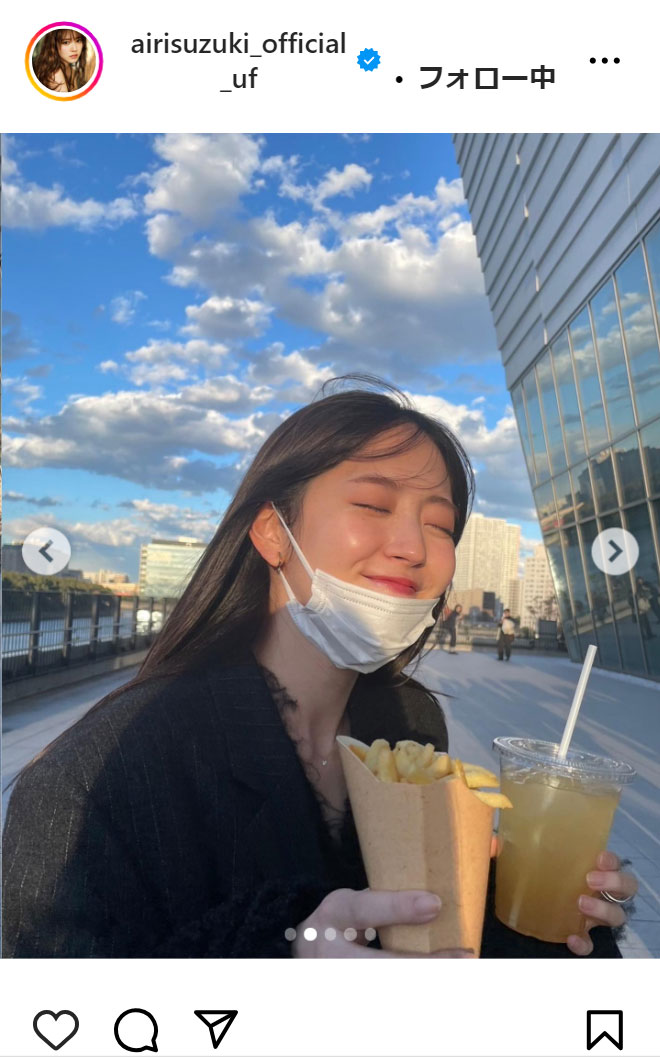 鈴木愛理のインスタグラムから