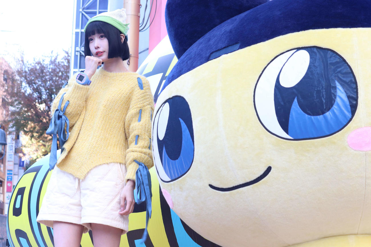 「Tamagotchi Uni Blue」リリースイベントに登壇したあのとまめっち（撮影・加藤理沙）