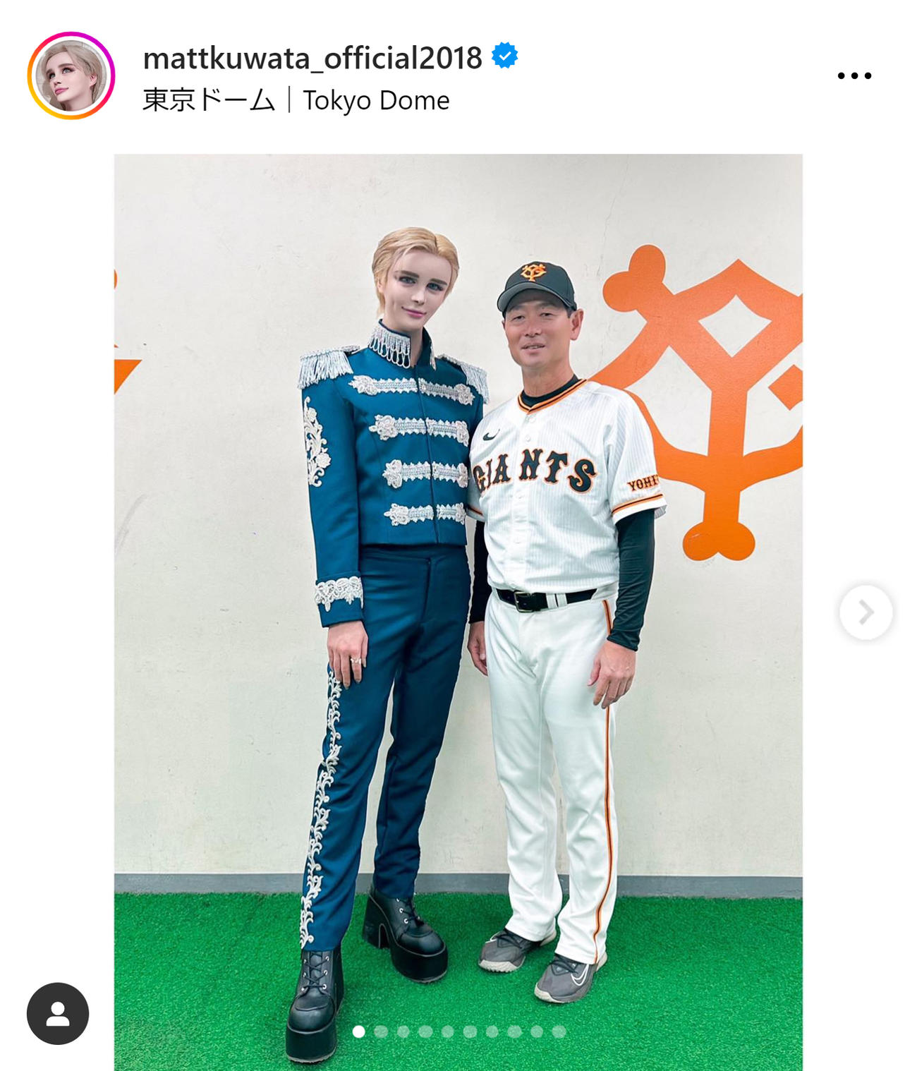 Mattのインスタグラムから