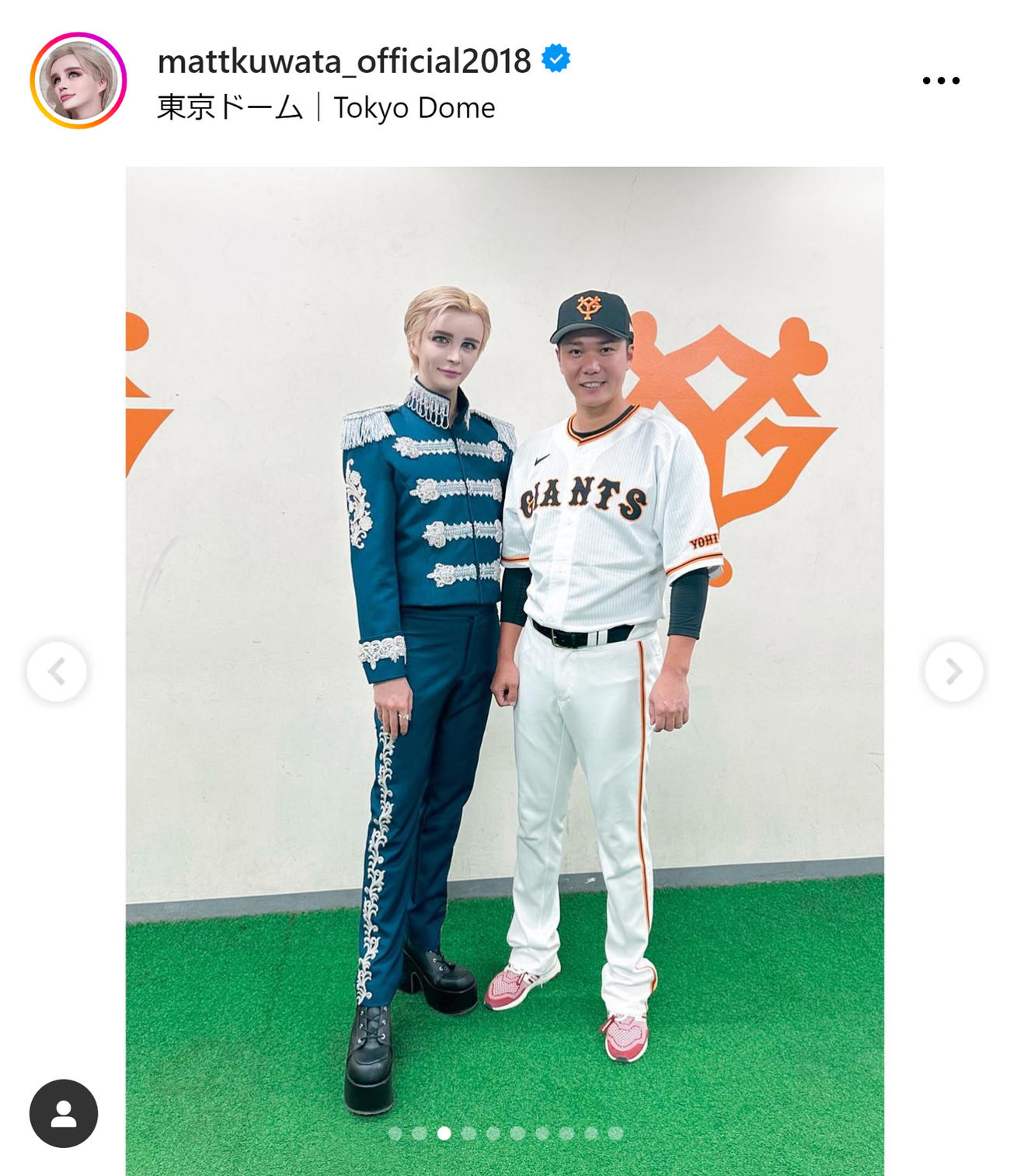 Mattのインスタグラムから