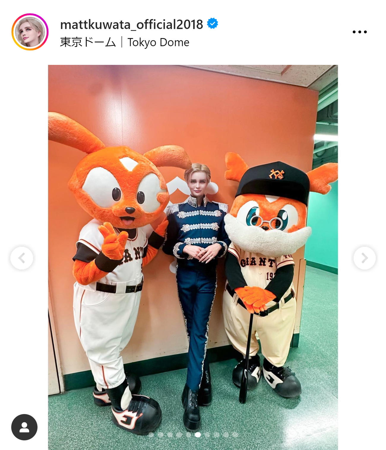 Mattのインスタグラムから