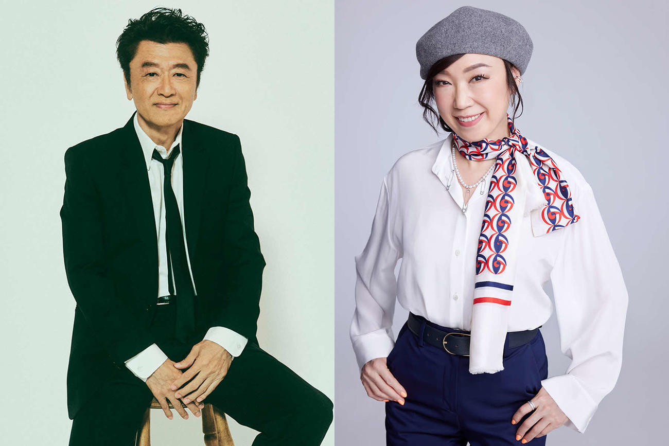 「Kissin’　Christmas」をリリースする桑田佳祐（左）、松任谷由実