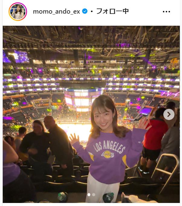 安藤萌々アナのインスタグラムから